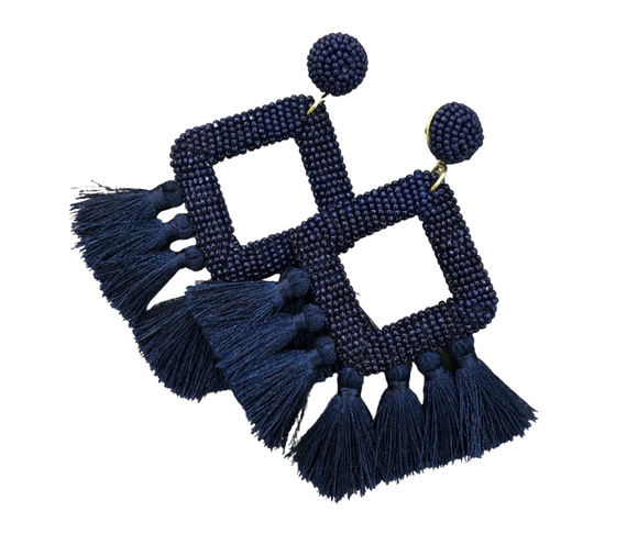 Ellie Girl Earrings - Navy