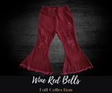 Denim Bells: Wine Red